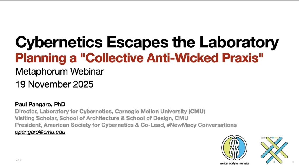 Paul Pangaro webinar Metaphorum 2025-11